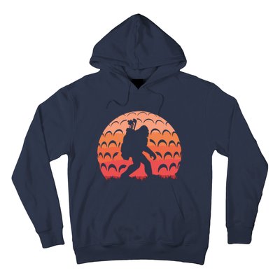 Vintage Retro Bigfoot Golf Golfer Sasquatch Hoodie