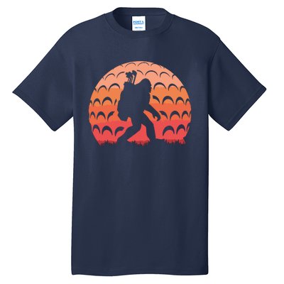 Vintage Retro Bigfoot Golf Golfer Sasquatch Tall T-Shirt