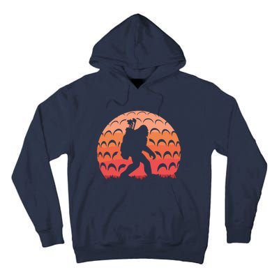 Vintage Retro Bigfoot Golf Golfer Sasquatch Tall Hoodie