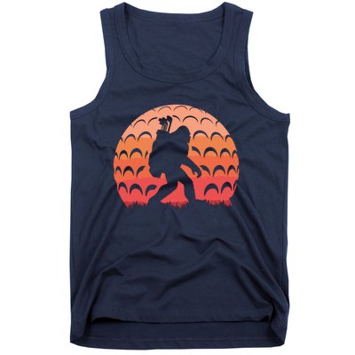 Vintage Retro Bigfoot Golf Golfer Sasquatch Tank Top