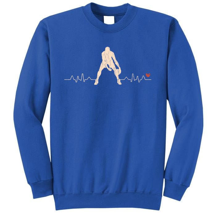 Vintage Retro Basketballplayer Heartbeat Gift Basketball Gift Sweatshirt