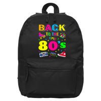 Vintage Retro Back To 80's Graphic Design 16 in Basic Backpack