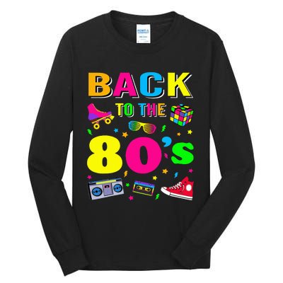 Vintage Retro Back To 80's Graphic Design Tall Long Sleeve T-Shirt