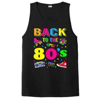 Vintage Retro Back To 80's Graphic Design PosiCharge Competitor Tank