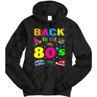 Vintage Retro Back To 80's Graphic Design Tie Dye Hoodie