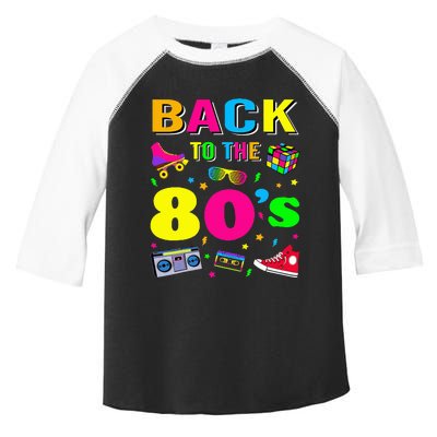 Vintage Retro Back To 80's Graphic Design Toddler Fine Jersey T-Shirt