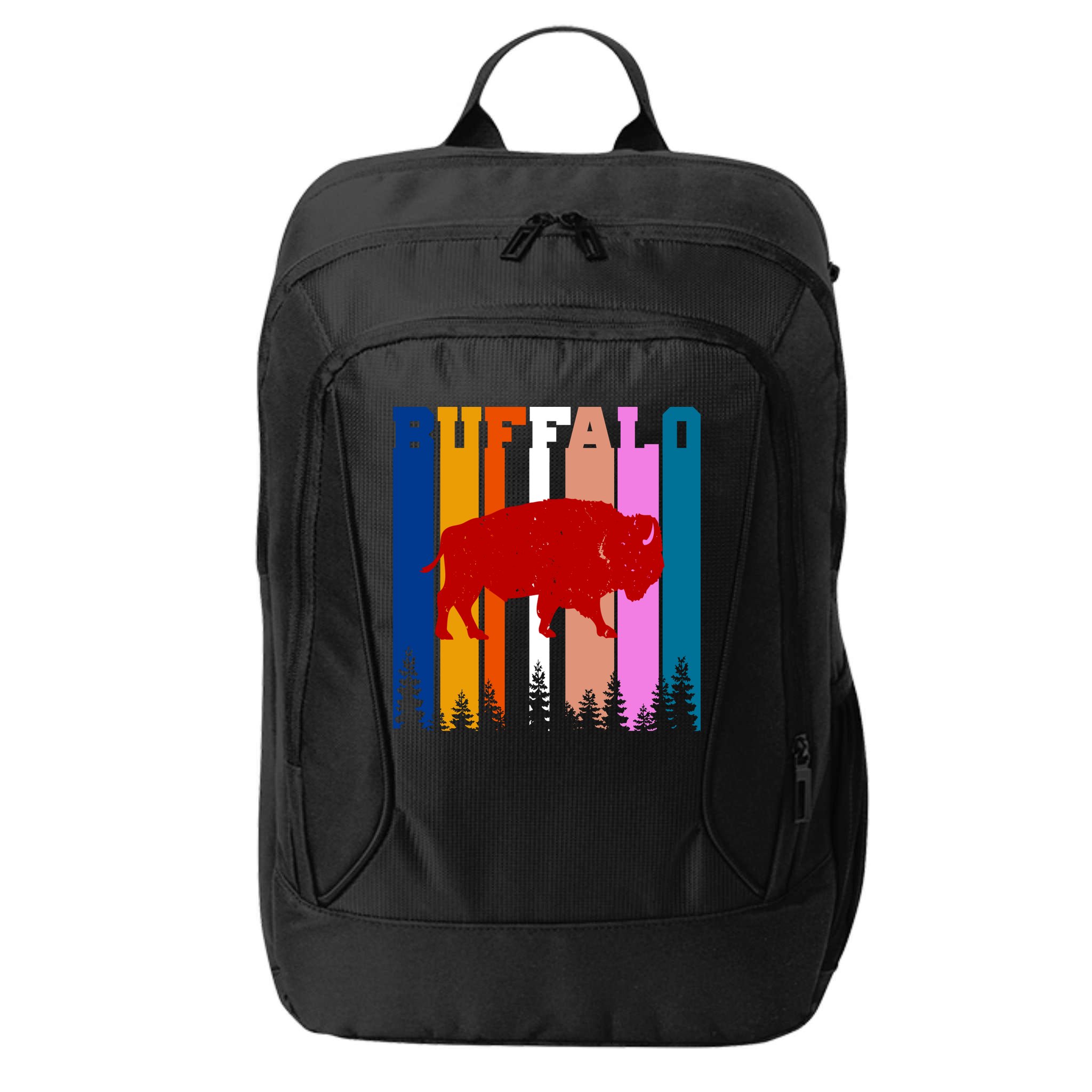 Vintage Retro Buffalo City Backpack