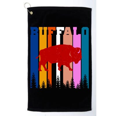 Vintage Retro Buffalo Golf Towel