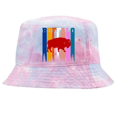 Vintage Retro Buffalo Tie-Dyed Bucket Hat