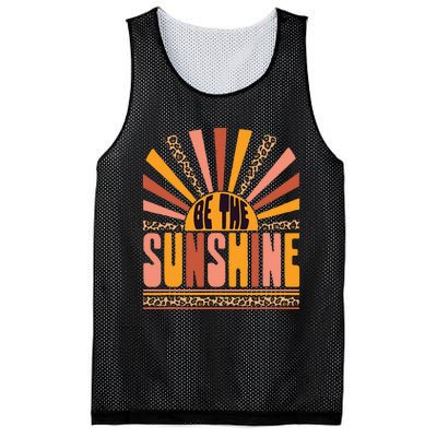 Vintage Retro Be The Sunshine  Summer Leopard Print Mesh Reversible Basketball Jersey Tank