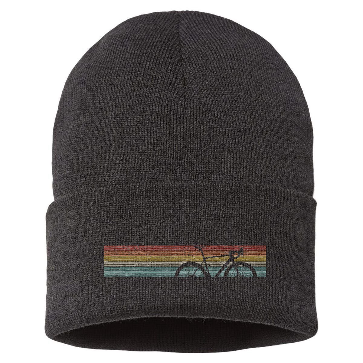 Vintage Road Bike Fixie Bicycle Road Cyclist Retro Cycling Sustainable Knit Beanie