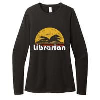 Vintage Reading Book Librarian Retro Sunset Gift Womens CVC Long Sleeve Shirt