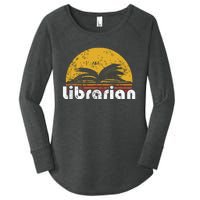 Vintage Reading Book Librarian Retro Sunset Gift Women's Perfect Tri Tunic Long Sleeve Shirt