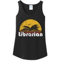 Vintage Reading Book Librarian Retro Sunset Gift Ladies Essential Tank