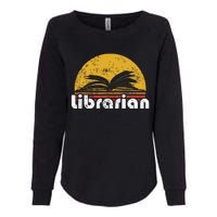 Vintage Reading Book Librarian Retro Sunset Gift Womens California Wash Sweatshirt