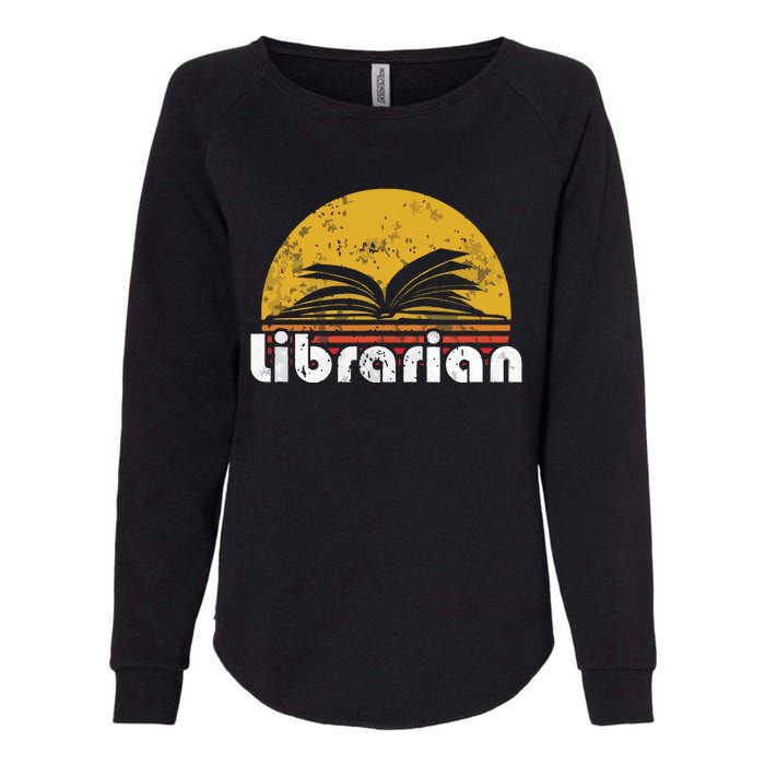 Vintage Reading Book Librarian Retro Sunset Gift Womens California Wash Sweatshirt