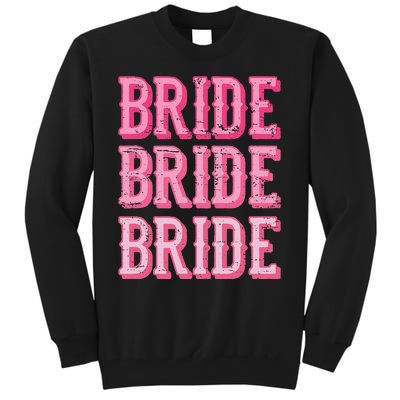 Vintage Retro Bride Rodeo Cowgirl Bachelorette Party Wedding Tall Sweatshirt