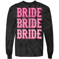 Vintage Retro Bride Rodeo Cowgirl Bachelorette Party Wedding Tie-Dye Long Sleeve Shirt