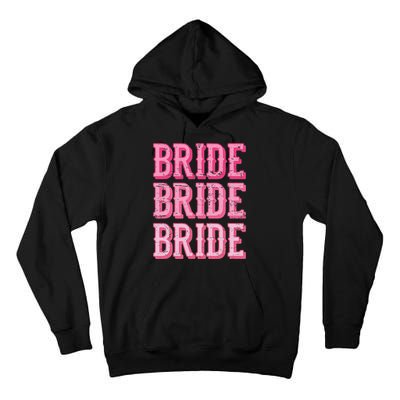 Vintage Retro Bride Rodeo Cowgirl Bachelorette Party Wedding Tall Hoodie