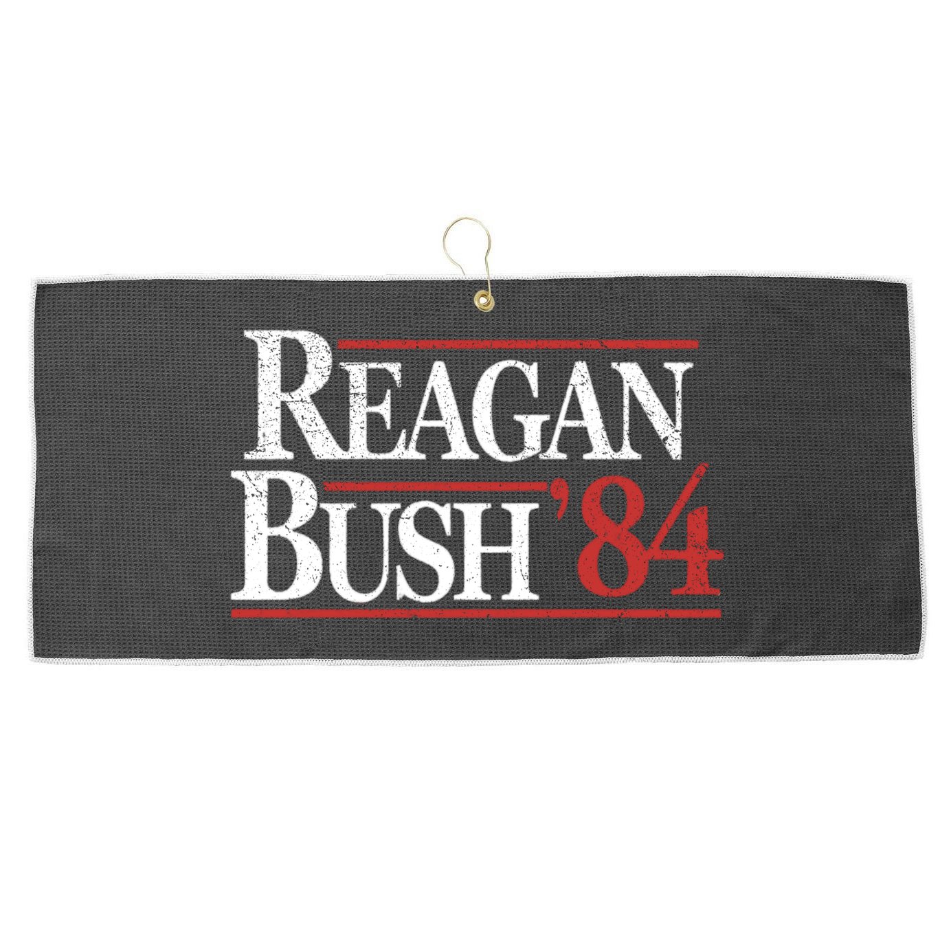 Vintage Reagan Bush 1984 Large Microfiber Waffle Golf Towel