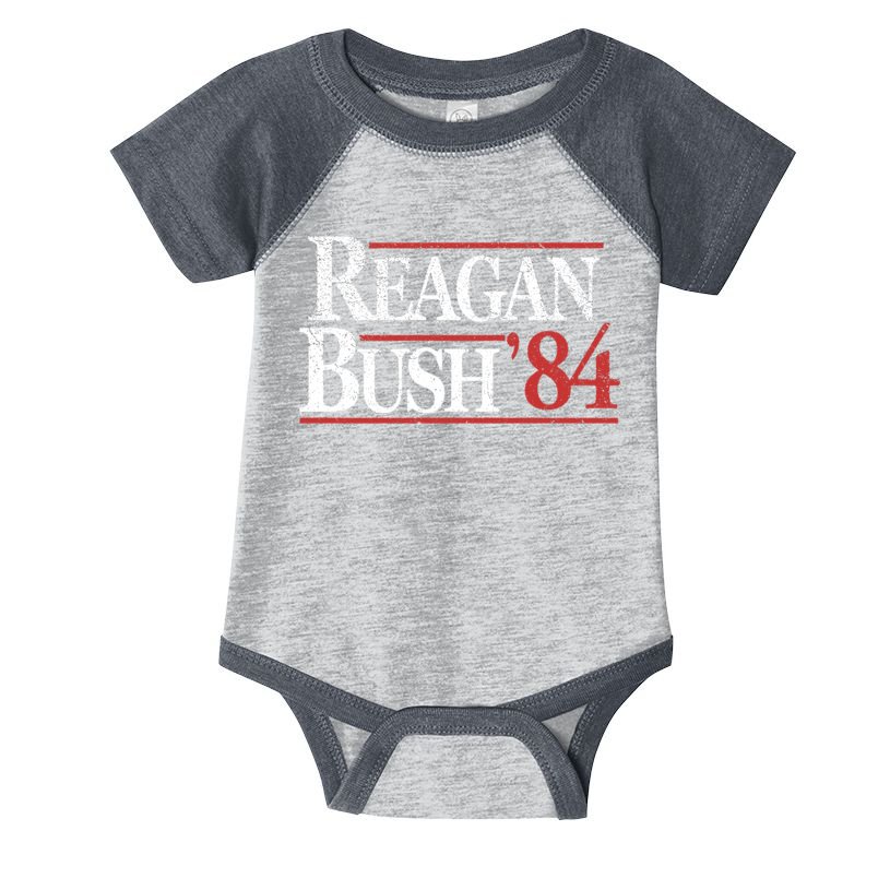 Vintage Reagan Bush 1984 Infant Baby Jersey Bodysuit