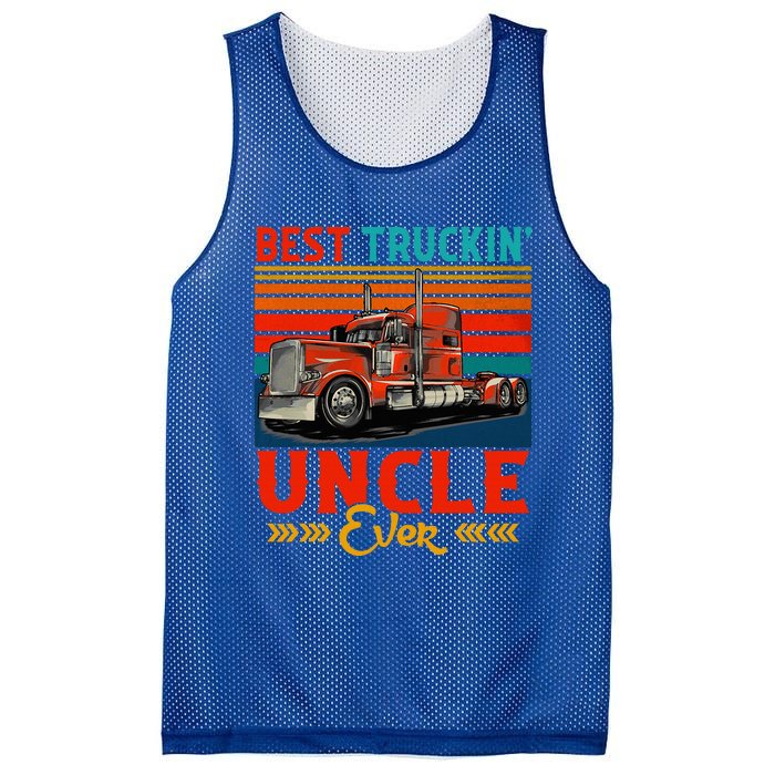 Vintage Retro Best Truckin Uncle Ever Mesh Reversible Basketball Jersey Tank