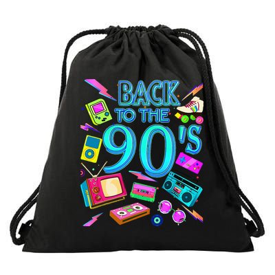 Vintage Retro Back To 90S Drawstring Bag