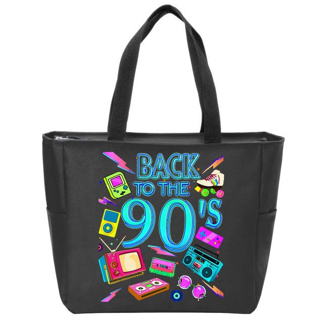Vintage Retro Back To 90S Zip Tote Bag