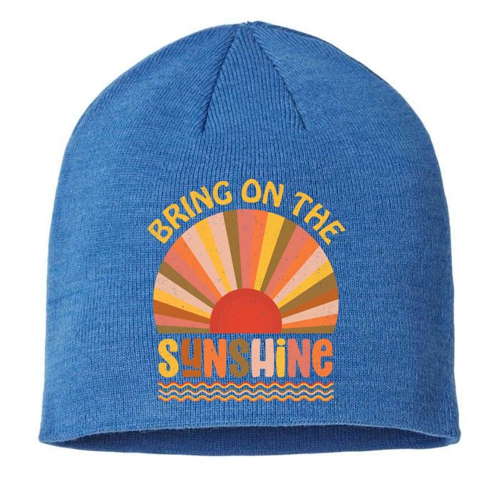 Vintage Retro Bring On The Sunshine Summer Beach Cool Gift Sustainable Beanie