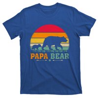 Vintage Retro Bear Animal Lover Papa Bear FatherS Day Gift T-Shirt