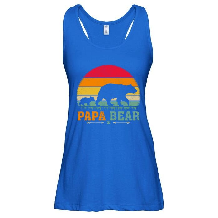 Vintage Retro Bear Animal Lover Papa Bear FatherS Day Gift Ladies Essential Flowy Tank