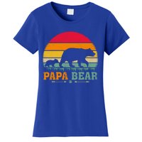 Vintage Retro Bear Animal Lover Papa Bear FatherS Day Gift Women's T-Shirt