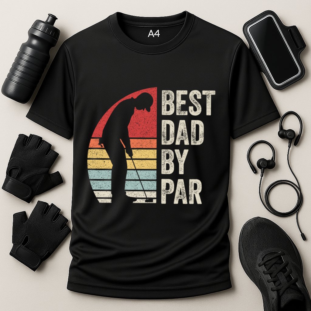 Vintage Retro Best Dad By Par Daddy FatherS Day Funny Gift Cooling Performance Crew T-Shirt