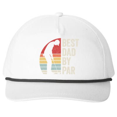 Vintage Retro Best Dad By Par Daddy FatherS Day Funny Gift Snapback Five-Panel Rope Hat