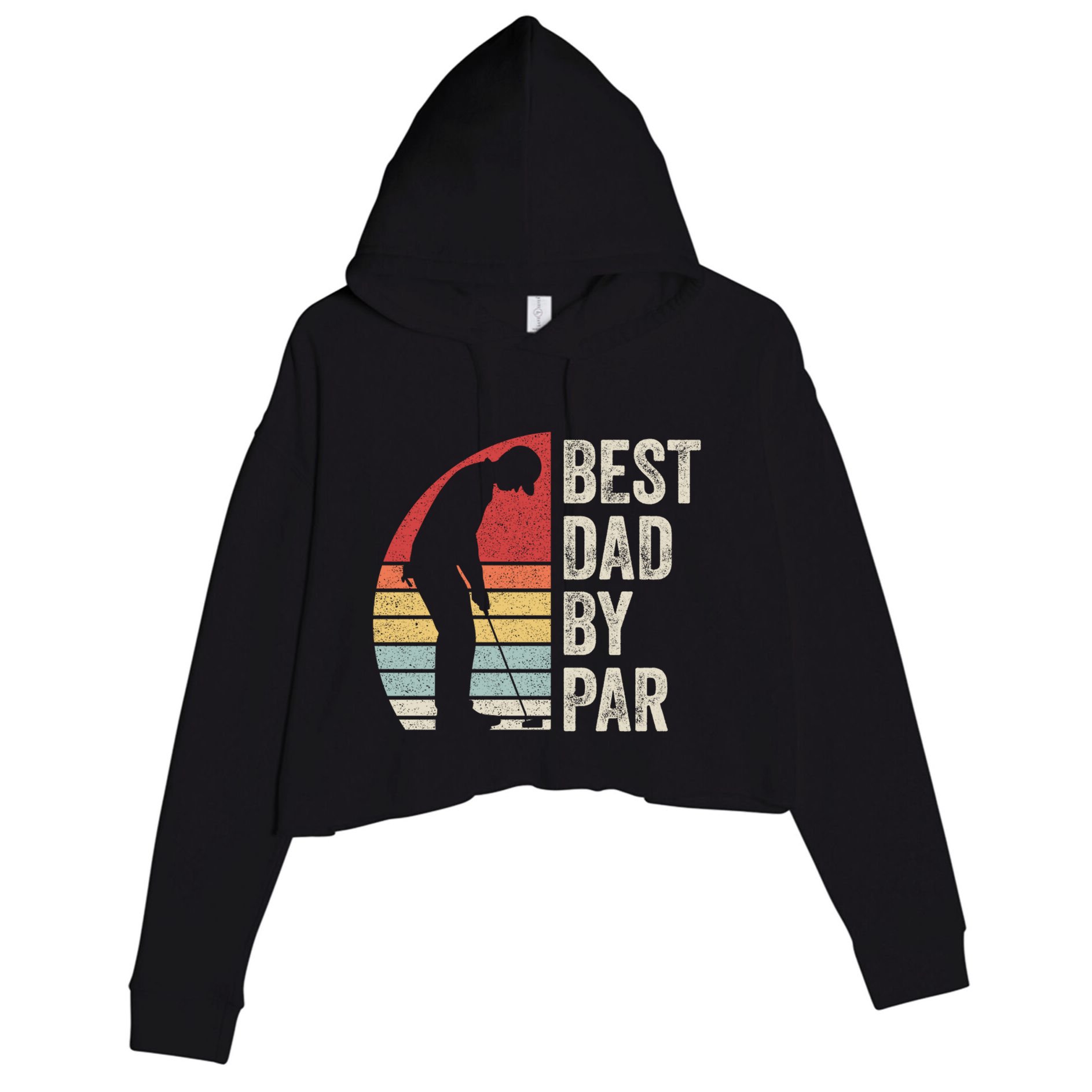 Vintage Retro Best Dad By Par Daddy FatherS Day Funny Gift Crop Fleece Hoodie
