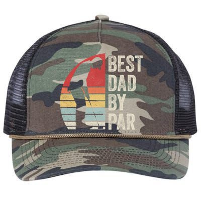 Vintage Retro Best Dad By Par Daddy FatherS Day Funny Gift Retro Rope Trucker Hat Cap