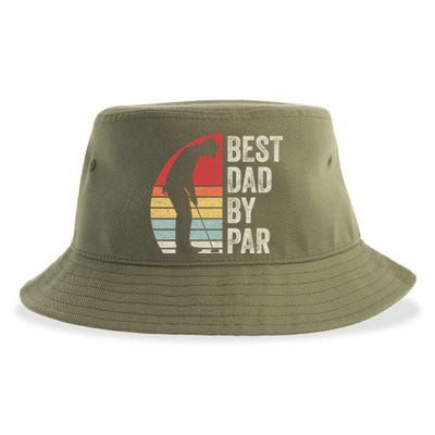 Vintage Retro Best Dad By Par Daddy FatherS Day Funny Gift Sustainable Bucket Hat