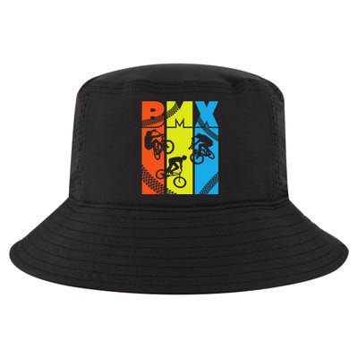 Vintage Retro Bmx Funny Bmx Rider Bicycle Motocross Cool Comfort Performance Bucket Hat