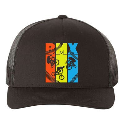 Vintage Retro Bmx Funny Bmx Rider Bicycle Motocross Yupoong Adult 5-Panel Trucker Hat