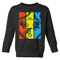 Vintage Retro Bmx Funny Bmx Rider Bicycle Motocross Toddler Sweatshirt