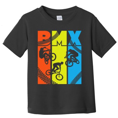 Vintage Retro Bmx Funny Bmx Rider Bicycle Motocross Toddler T-Shirt