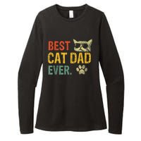 Vintage Retro Best Cat Dad Ever Cat Daddy Gift Womens CVC Long Sleeve Shirt