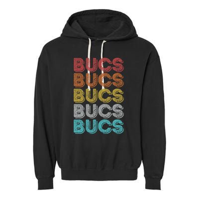 Vintage Retro Bucs Garment-Dyed Fleece Hoodie