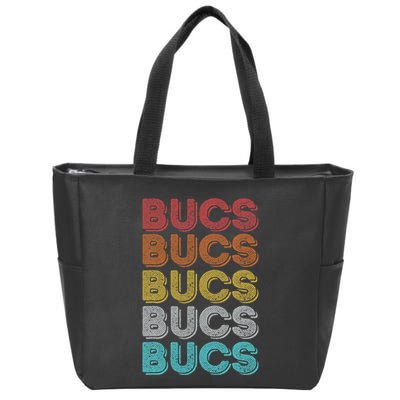 Vintage Retro Bucs Zip Tote Bag