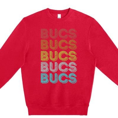 Vintage Retro Bucs Premium Crewneck Sweatshirt