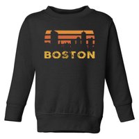 Vintage Retro Boston Massachusetts July 4th Independence Toddler Sweatshirt