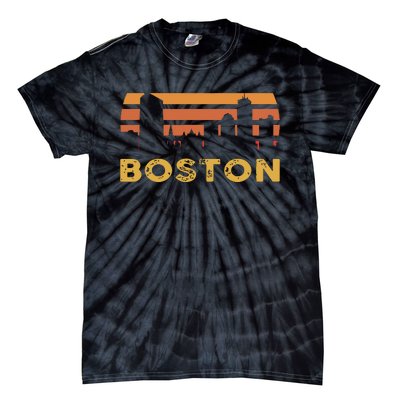 Vintage Retro Boston Massachusetts July 4th Independence Tie-Dye T-Shirt