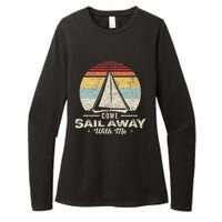 Vintage Retro Come Sail Away With Me Funny Sailing Womens CVC Long Sleeve Shirt