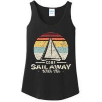 Vintage Retro Come Sail Away With Me Funny Sailing Ladies Essential Tank