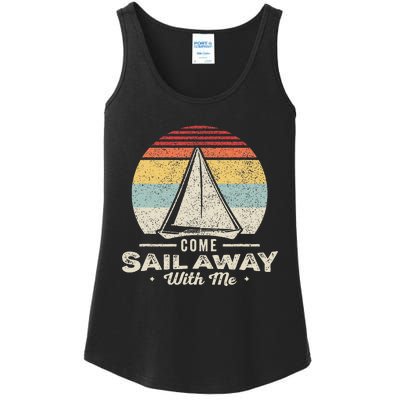 Vintage Retro Come Sail Away With Me Funny Sailing Ladies Essential Tank